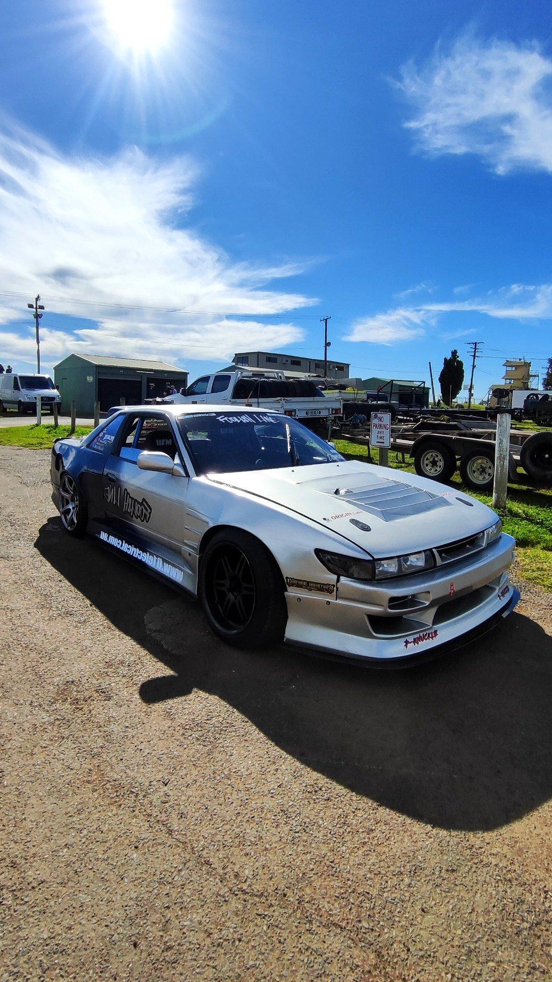 White Nissan Silvia S13